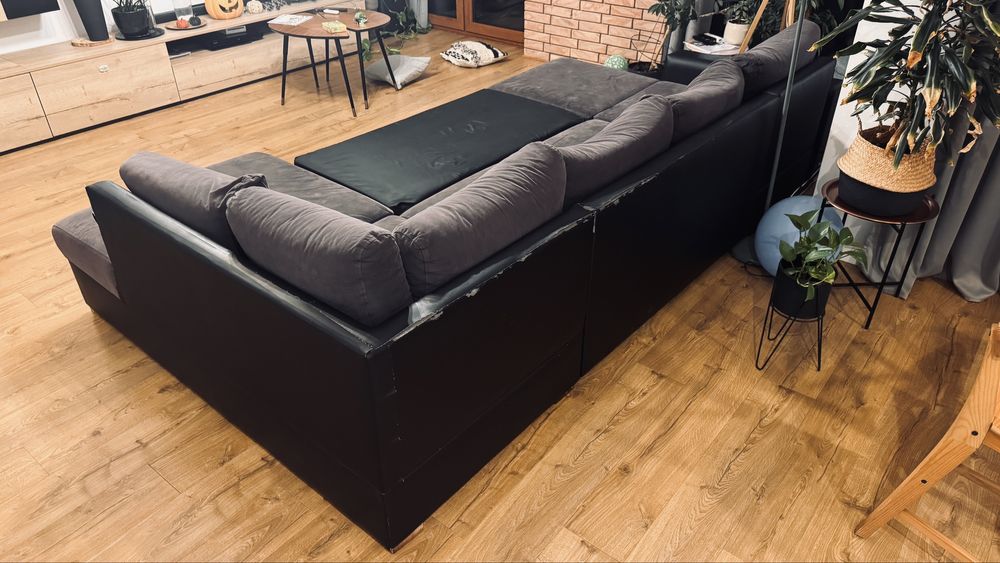 Kanapa naroznik sofa funkcja spania pojemniki