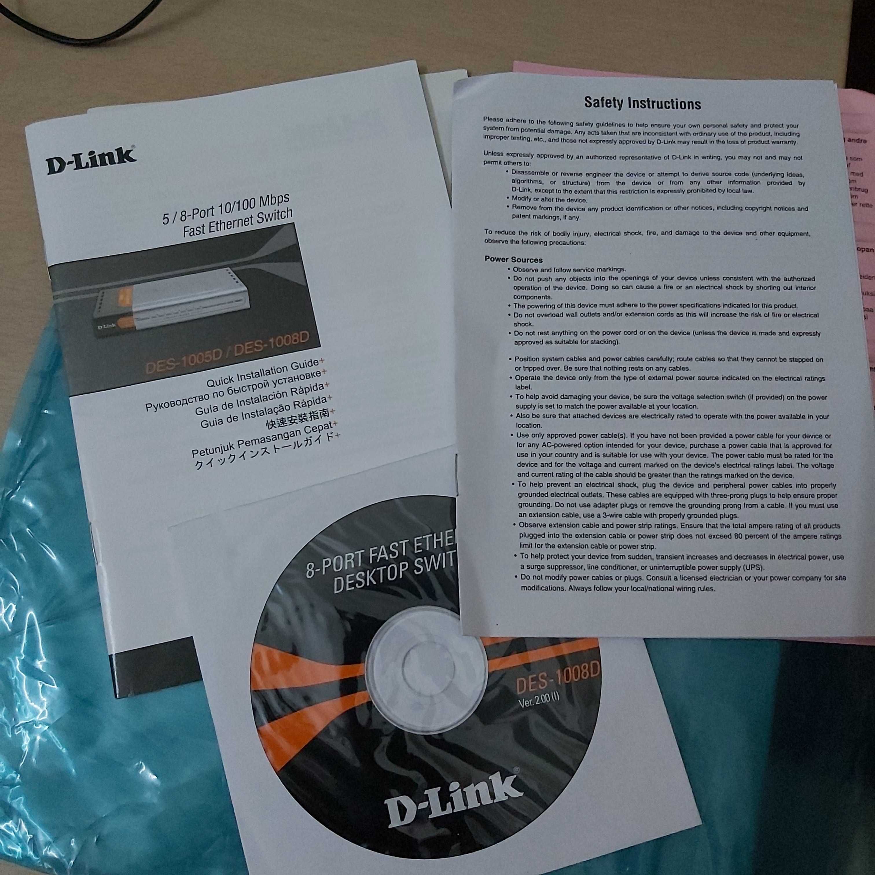 Чёрная пятница у меня на странице маршрутизатор 8пор D-Link DES-100 8D