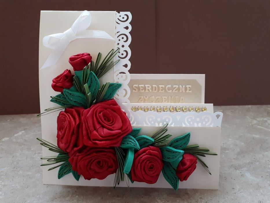 Kartki okolicznościowe, urodziny, imieniny, ręcznie robione, quilling