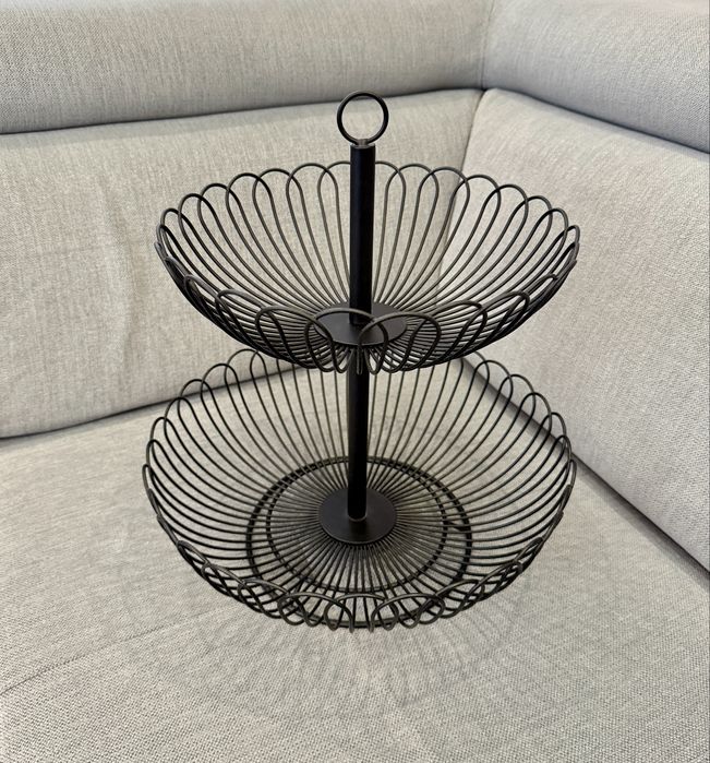 Kosz na owoce metalowy 2 poziomy