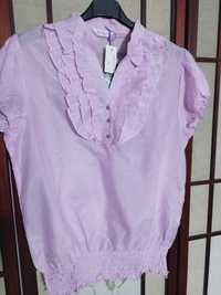 Bluzeczka jedwabna fioletowa