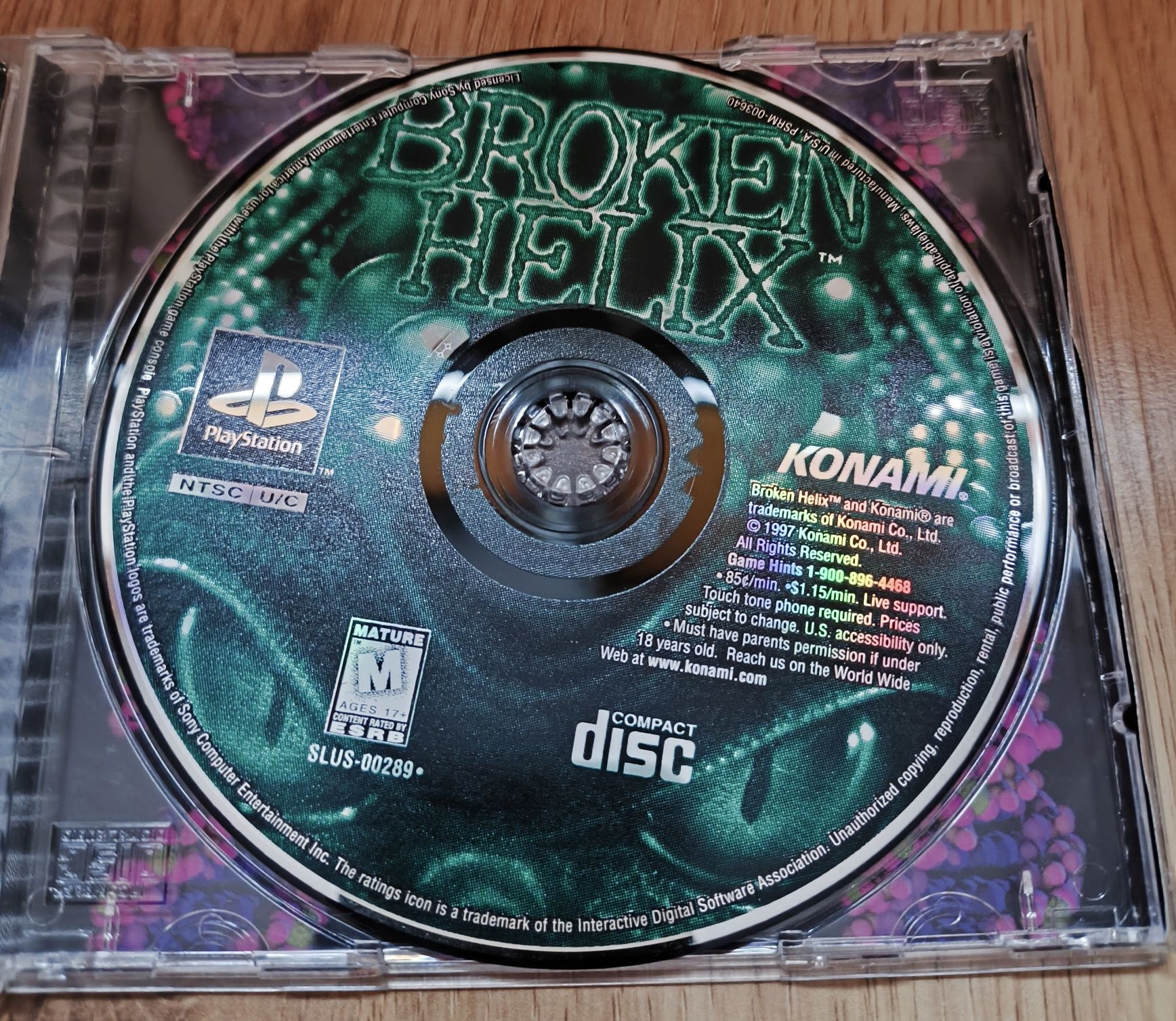 Broken Helix PSX PlayStation 1 NTSC/UC
