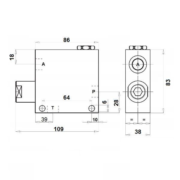ZAWÓR hydrauliczny regulator PRZEPŁYWU 30 l/min VRFC3 1/2 [0258]