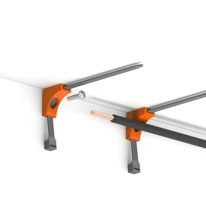 Uchwyt na kabel. Kątowy. Na Opaskę Zaciskową. Zestaw 10 szt