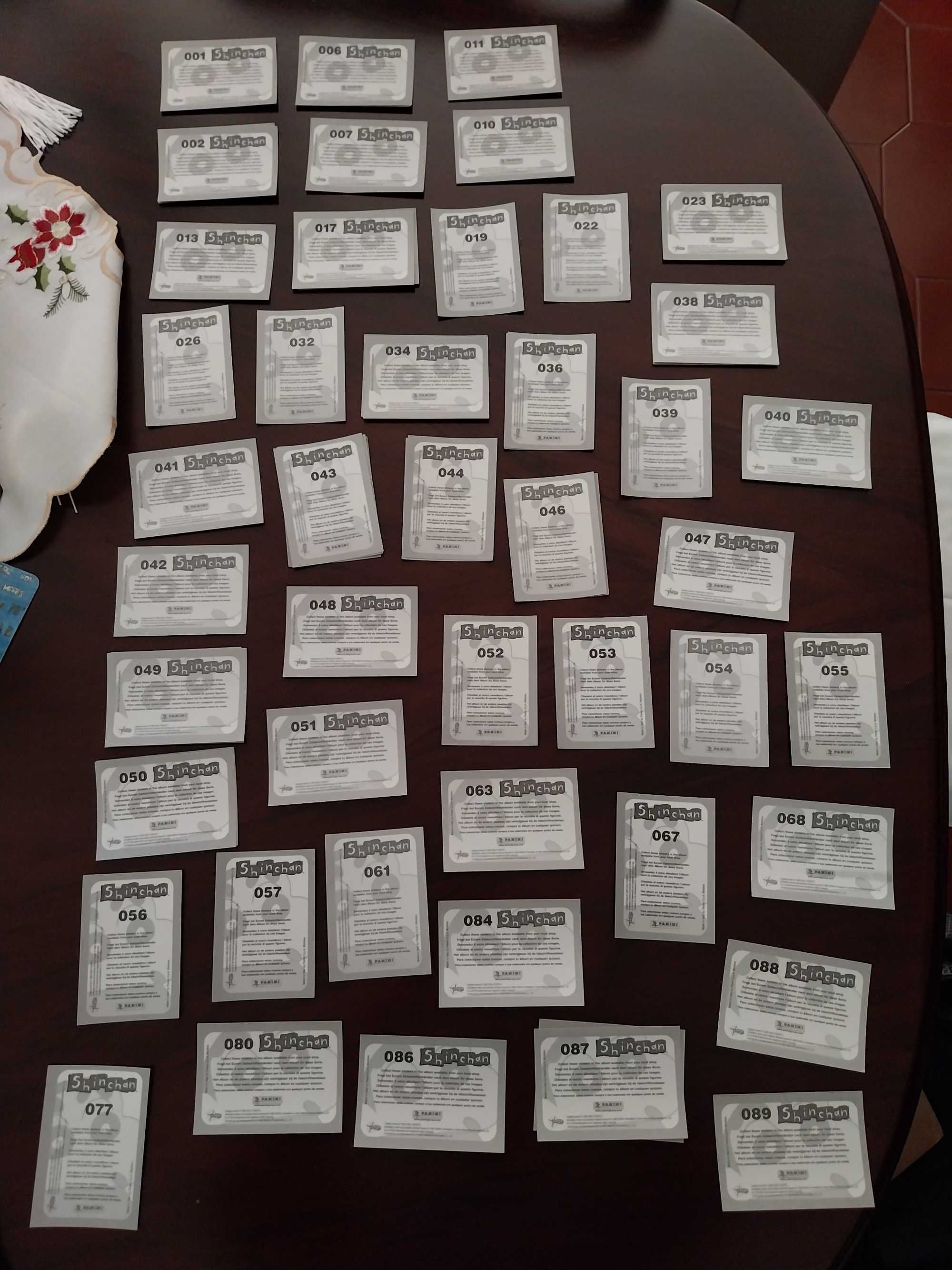 Lote 45 cromos autocolantes Shinchan, Panini, Vintage, edição limitada