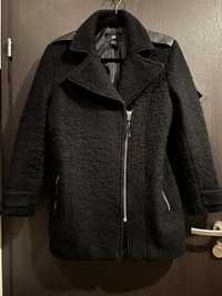Wełniany płaszcz H&M 38 hm M czarny