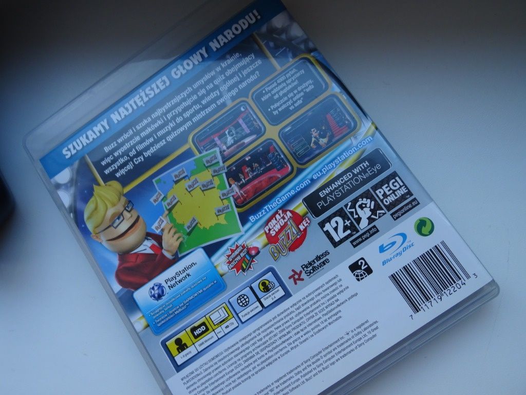Gra Buzz polskie łamigłówki po polsku PS3 na buzery bezprzewodowe