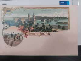 Pocztówka Toruń Gruss aus Thorn- nieobiegowa Flisacy