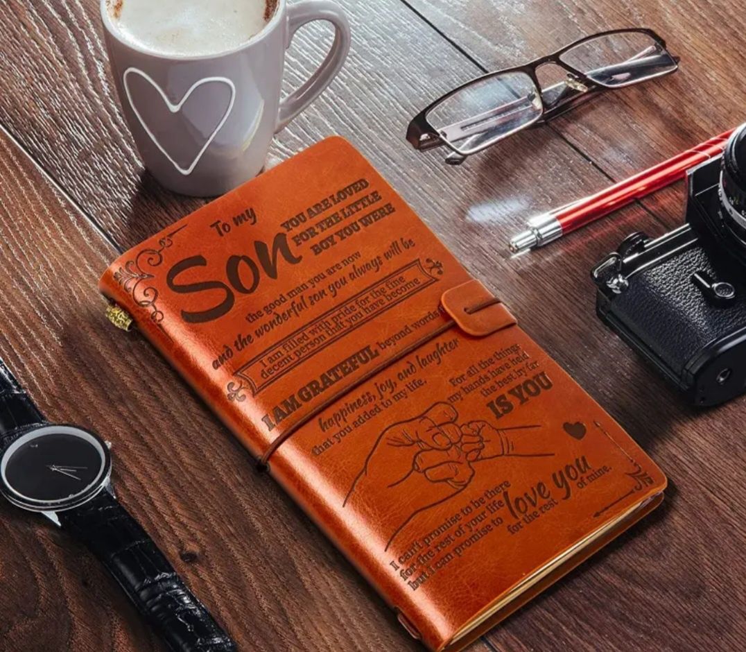 Notes pamiętnik notatnik- Dla mojego syna- skóra.