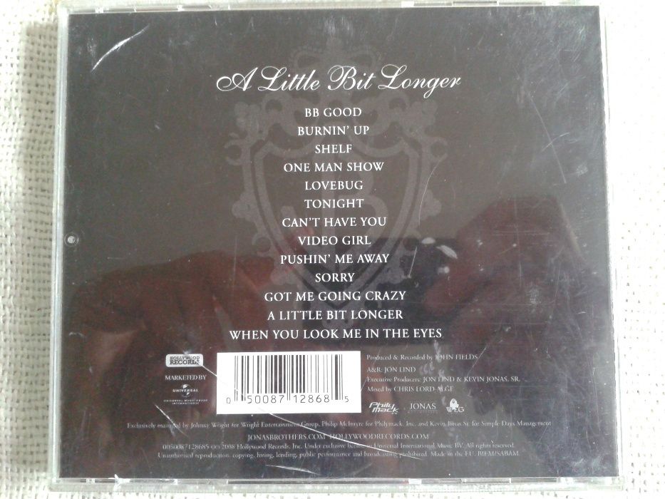 Jonas Brothers -A little bit longer CD