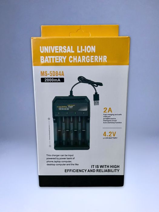 КРАЩА ЦІНА, Зарядний для акумуляторів 18650, 4 слота