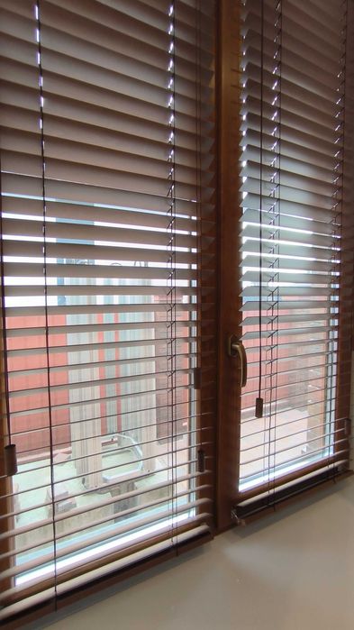 Жалюзі дерев'яні, лісовий горіх/cedar, ШхВ 593х1210 мм, ламель 50мм