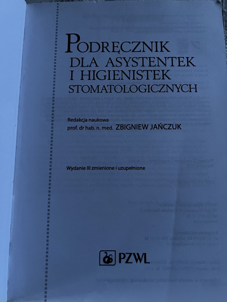Z. Jańczuk Podręcznik dla asystentek i higienistek stomatologicznych