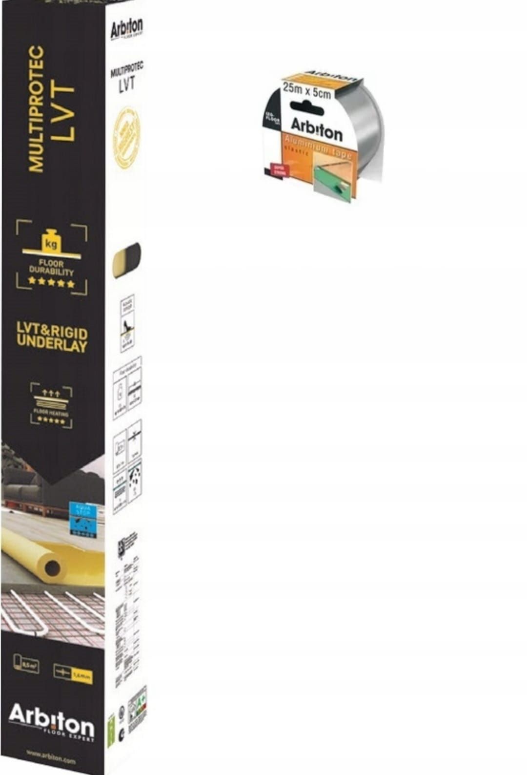 Podkład Multiprotect lvt vinyl click firmy Arbiton/ Taśma GRATIS!!!