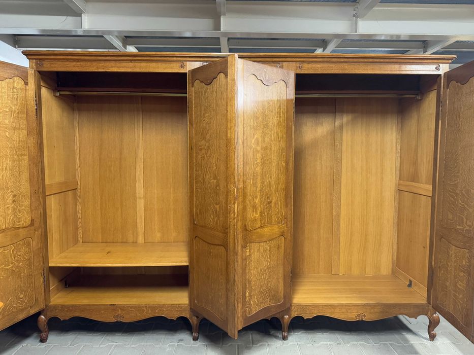 Sypialnia Ludwik szafa pięciodrzwiowa komoda łóżko szafki nocne zestaw