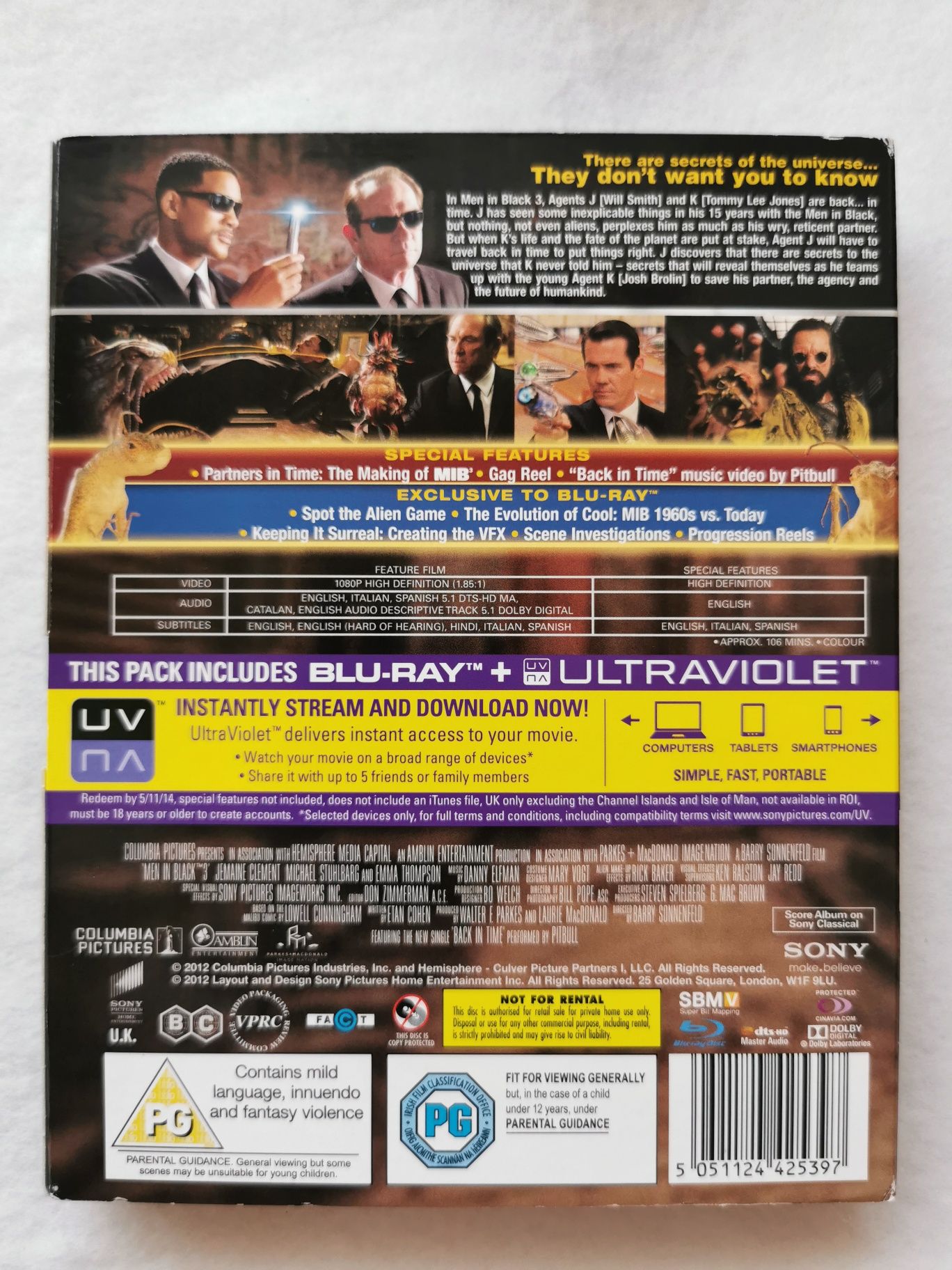 Men In Black 3 (Faceci W Czerni 3) Blu-ray (En) (2012) Bluray