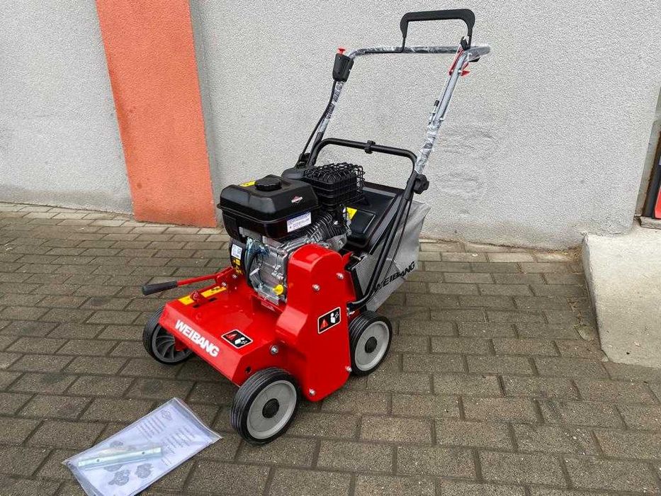 Wertykulator Spalinowy Weibang WB384RB 38cm + Kosz Noże Uchylne Briggs