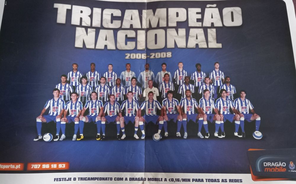 poster FCPorto tricampeão nacional 2006 a 2008
