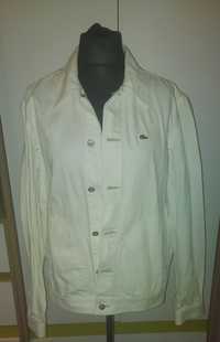Lacoste jeansowa biała kurtka XL