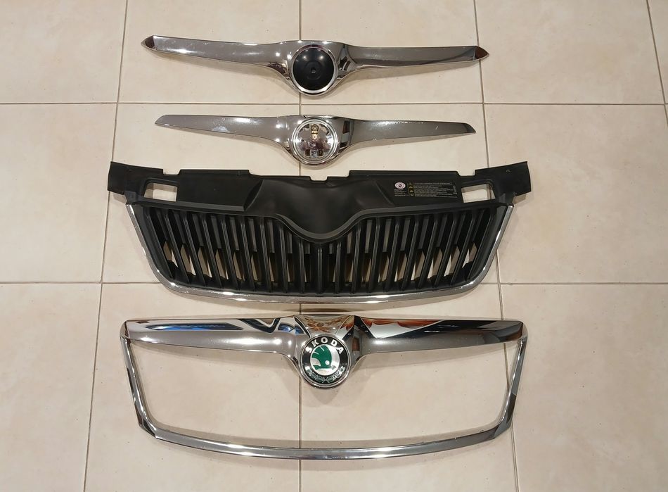 Хром решётки на бампер Scoda