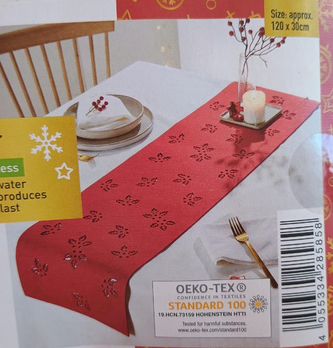 Bieżnik filcowy świąteczny czerwony 120x30 cm Boże Narodzenie stół