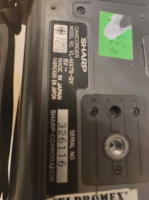 Kamera video analogowa na kasety 8mm - Sharp VL-MX7S- GY - uszkodzona
