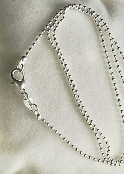 Łańcuszek srebrny nowy kuleczki 925s na prezent