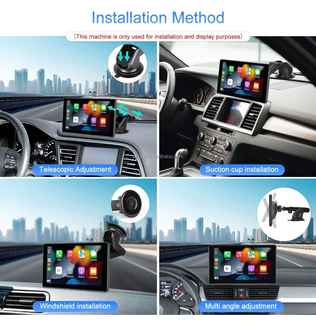 Rádio Portátil 11" CARPLAY Android Auto  2/32GB 8-core GPS WiFi novo