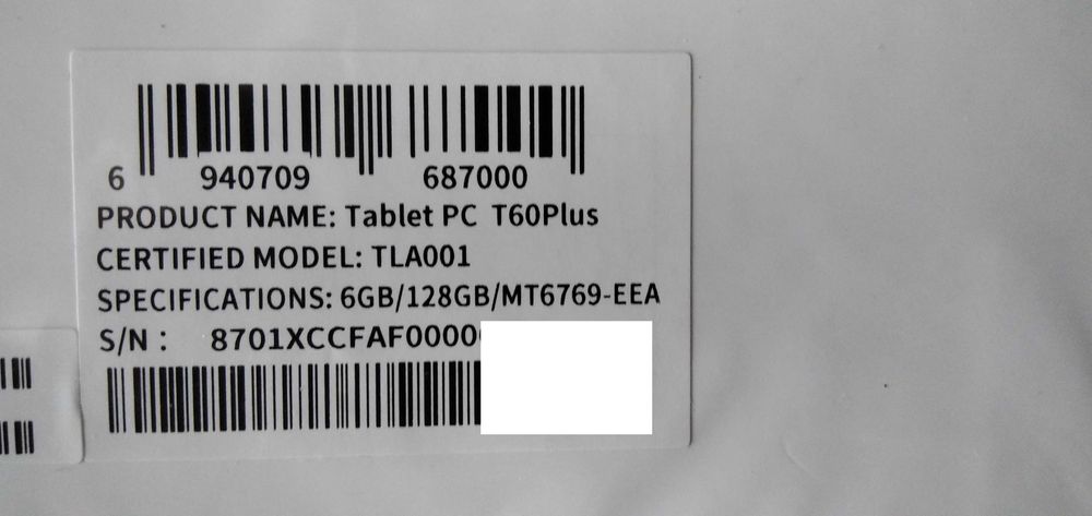 Планшет TECLAST T60 PLUS 6/128GB поддержка 2 SIM LTE 12 дюймов экран