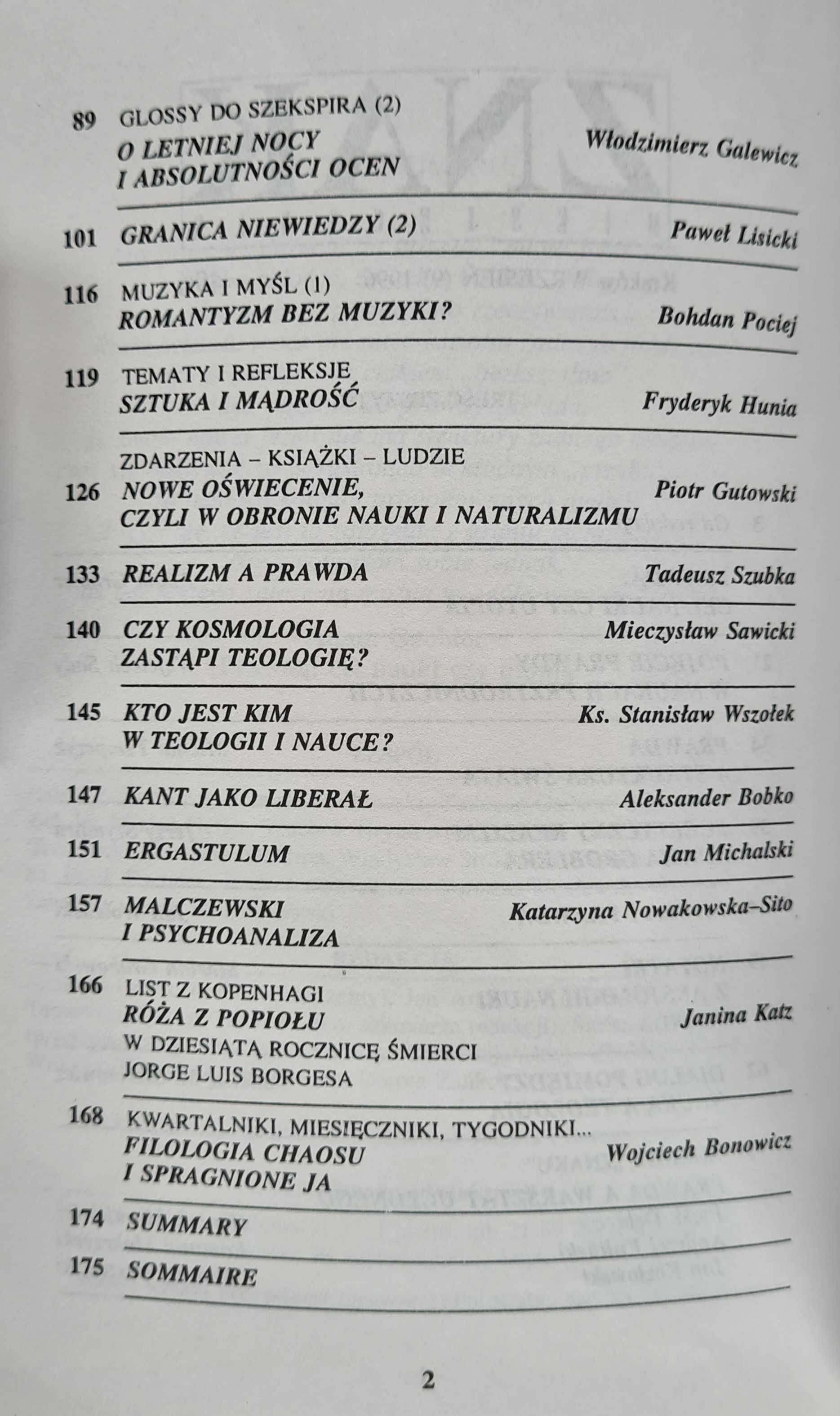 Miesięcznik ZNAK, 1996, Prawda a wielość religii, Prawda w nauce