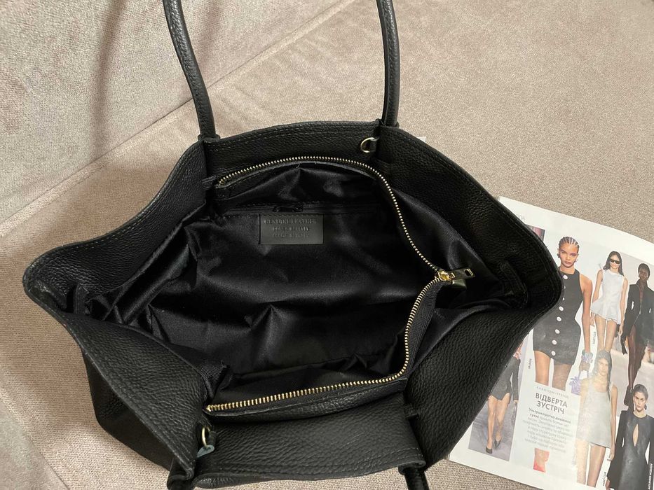 Італійська шкіряна сумка-тоут шопер Нова колекція