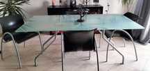 Mesa de jantar vidro fosco