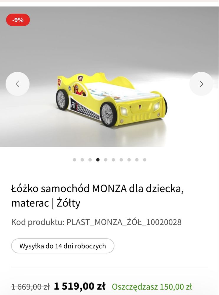 Łóżko dziecięce MWM Meble