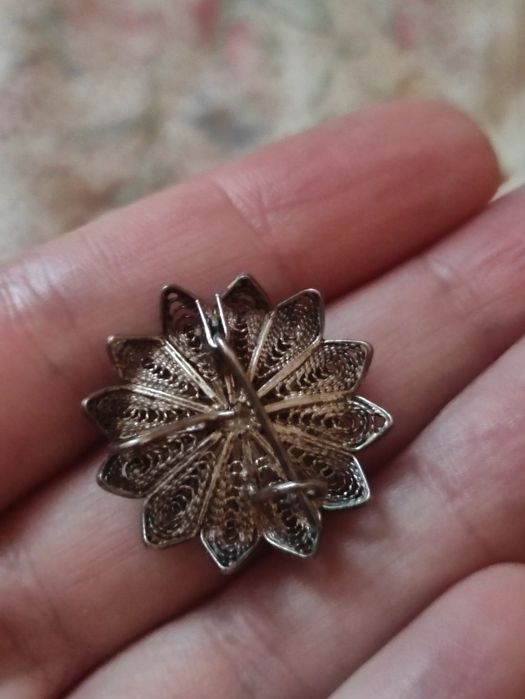 Вінтажна брошка -кулон 925 срібло