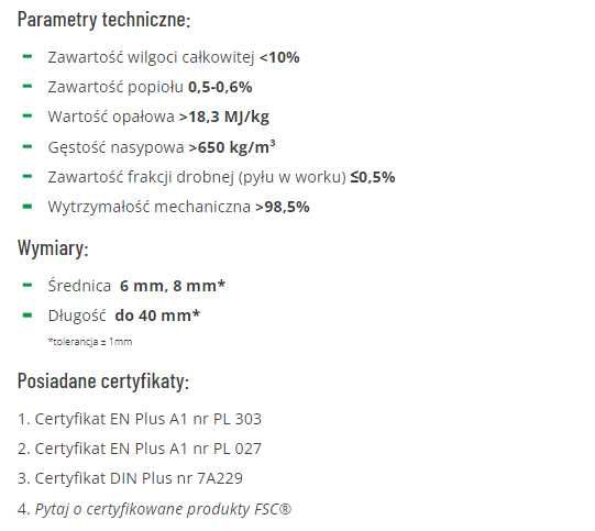 Pellet drzewny Premium Selection 6/8 mm A1 975kg - dostawa gratis