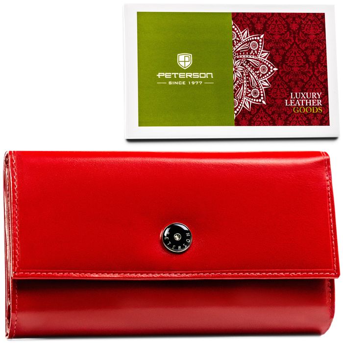 portfel damski skórzany ptn d18-ngv-7599 red