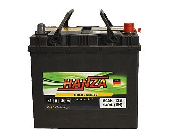 Аккумулятор автомобильный Hanza Gold 6CT 60Ah 540A