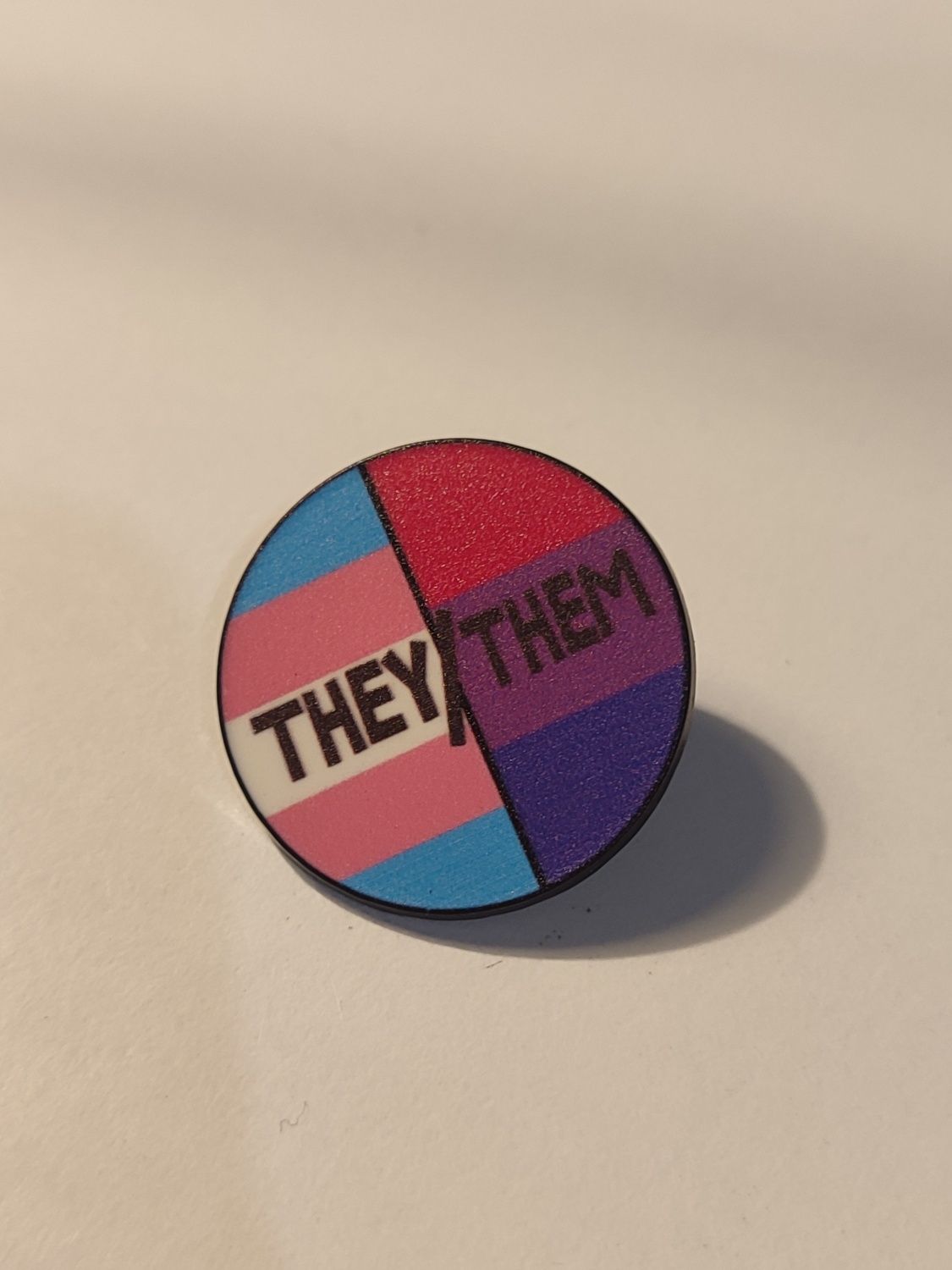 They/them LGBT transgender pin broszka przypinka