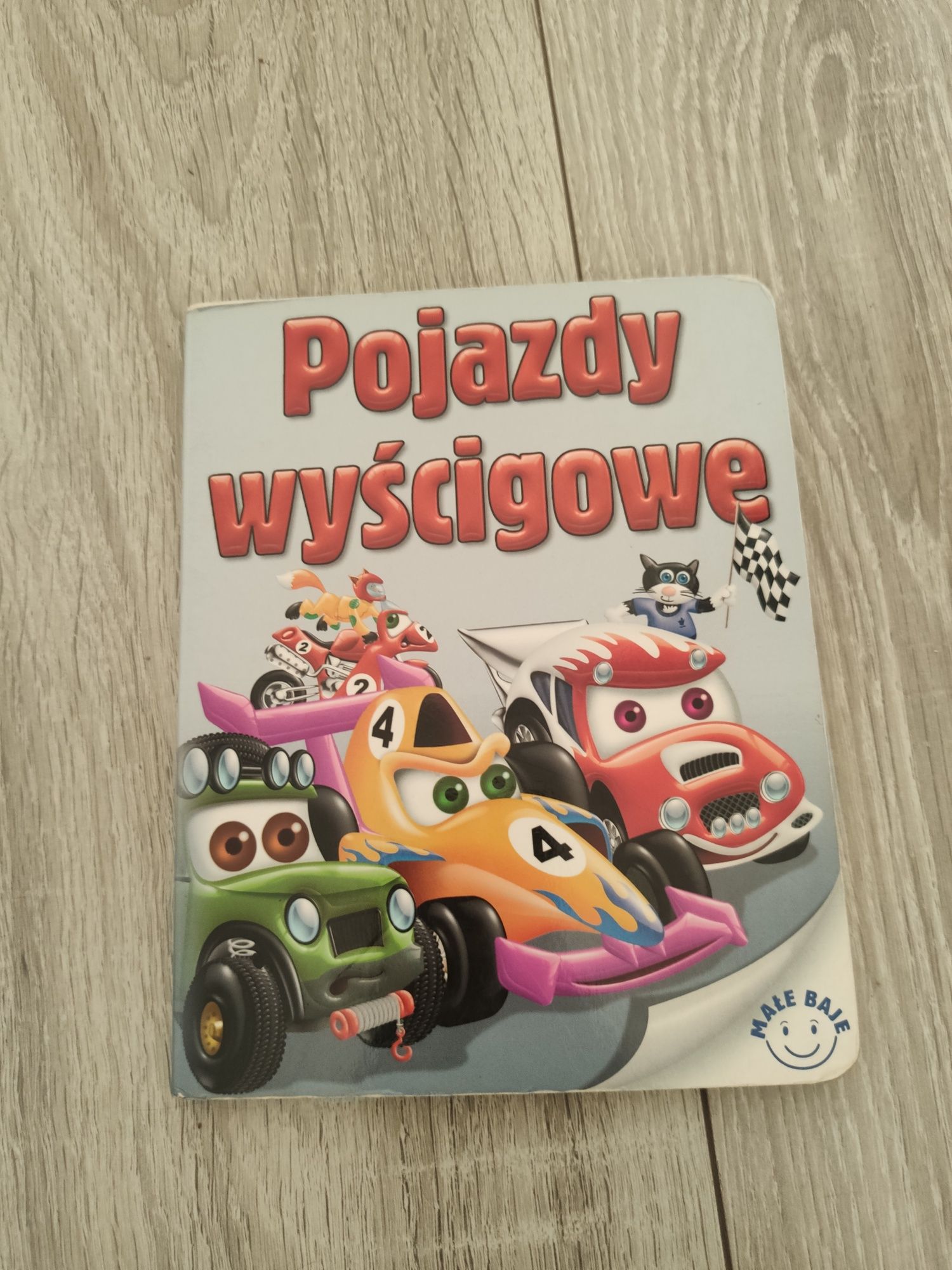 Pojazdy wyścigowe małe baje książeczka dla dzieci