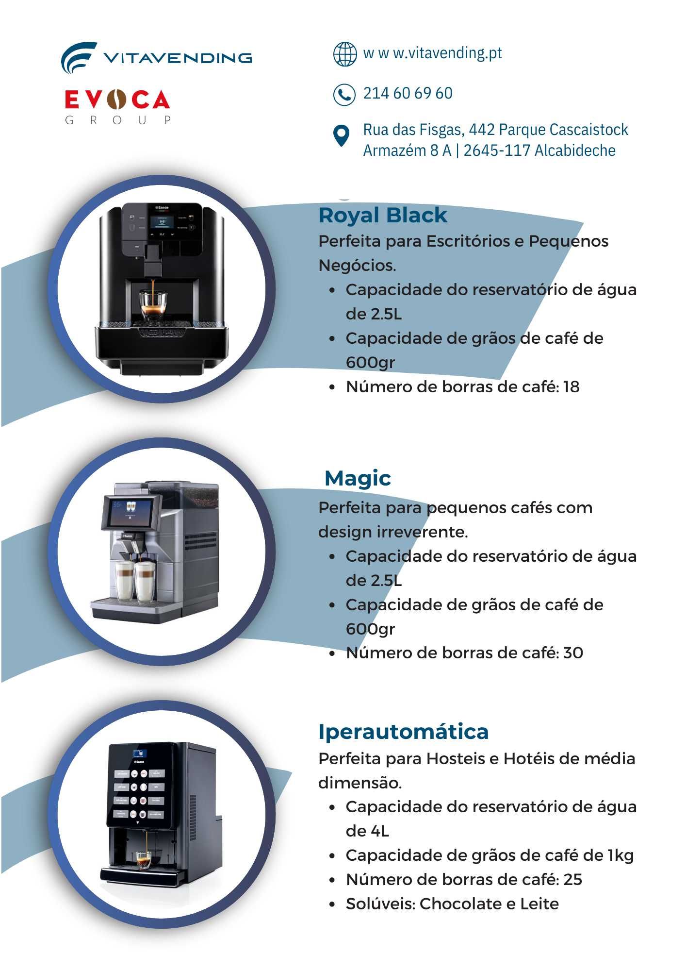 Máq. Vending e OCS (Necta/Saeco) e Sumos de laranja - Zumex - só Novas