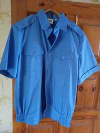 форменные синие рубашки с коротким рукавом