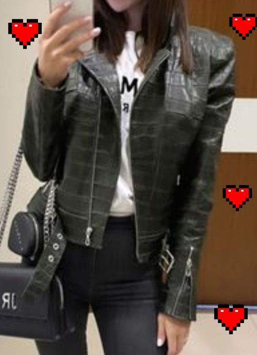 Куртка кожа кожаная питон змея крокодил