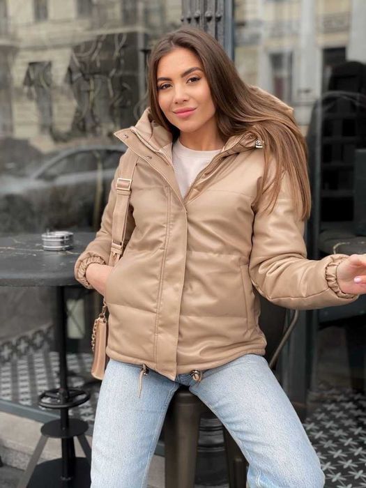 Хіт продажів! Тепла жіноча куртка з капюшоном є 3 кольори + Подарунок*