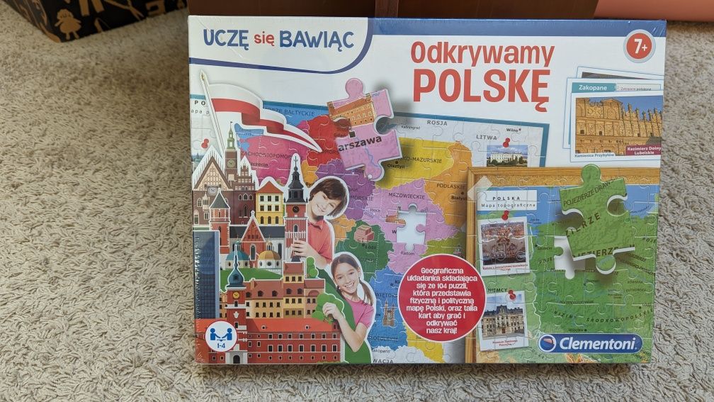 Nowe Puzzle edukacyjne + karty ODKRYWAMY POLSKĘ Okazja