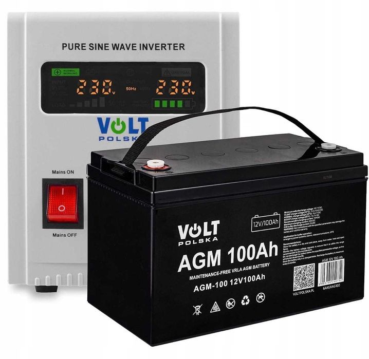 Комплект з акумулятором 100Ah Дбж Volt Polska SinusPro 800E
