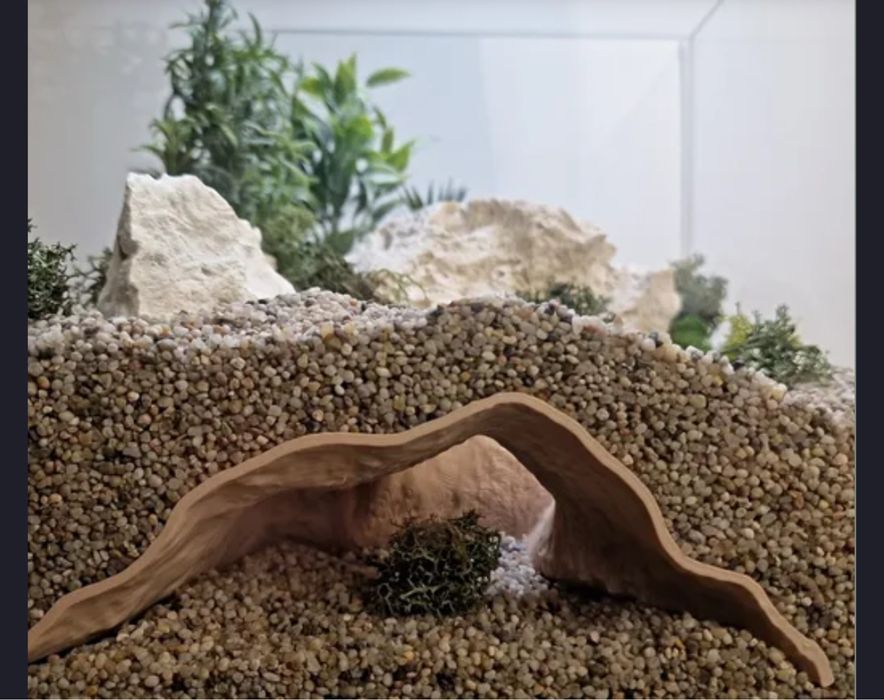 Jaskinka 3D akwarium terrarium schronienie ryby krewetki pająki raki