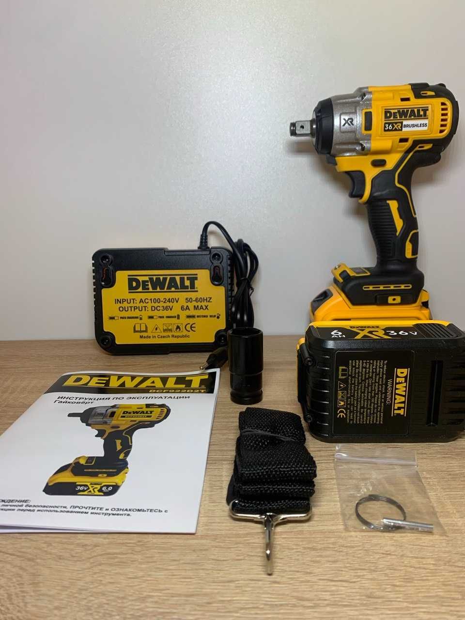 Ударний акумуляторний гайковерт DeWalt DCF922D2T (36V, 6AH) Гайкокрут