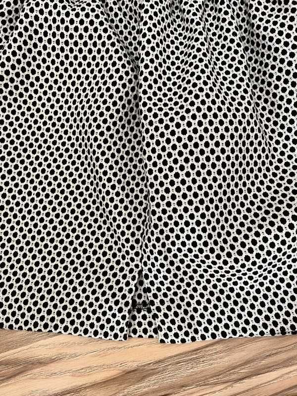 Spódniczka przed kolano Zara S biało - czarna