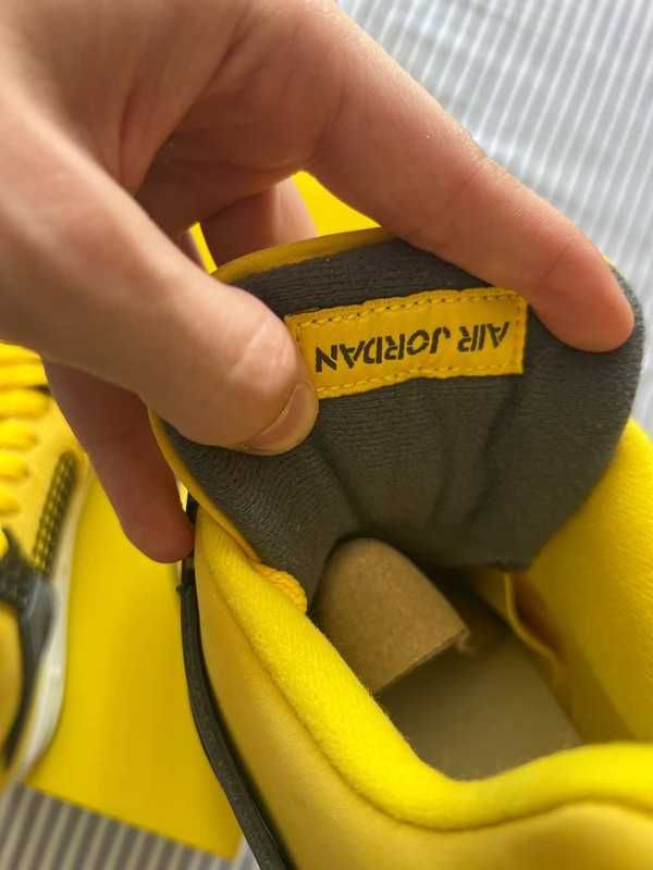 Nowość*NowyJordan4NikeAir4 żółtyUnisexTrampki 40