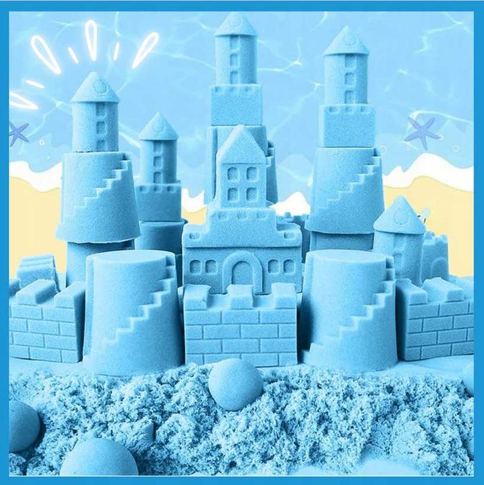 PIASEK KINETYCZNY ZESTAW kinetic sand PIASKOWNICA 3kg foremki 21el.